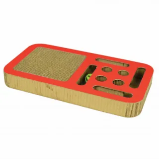 Carton de zgariat pentru pisici, ScratchPlay, 45.08 24.38 5.08 cm, Rosu