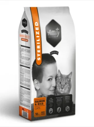 Hrana Uscata Pisici, Amity Premium Cats Sterilised, Somon si Orez, 1.5 kg