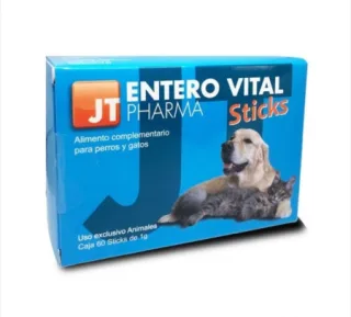 JT - ENTEROVITAL pentru caini, pisici si mamifere mici, 60 Sticks Termen scurt- 9-2026