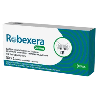 Robexera 20  mg comprimate masticabile pentru caini, 30 cp