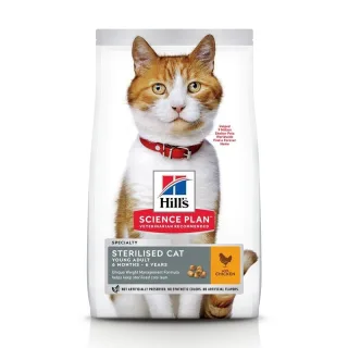 Hrana uscata pisici, Hill's Science Plan Feline Young Adult Sterilised Chicken, 300 g