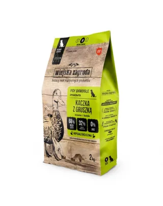 WIEJSKA ZAGRODA Hrana uscata caine talie medie, rață cu pară M 2 kg