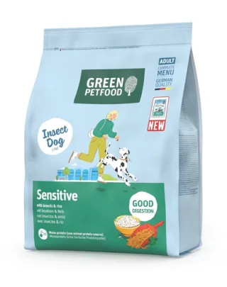 GREEN PETFOOD InsectDog Sensitive 900g hrană câini sensibili cu insecte și orez