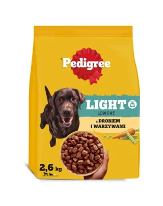 Hrană uscată câini adult light PEDIGREE 2,6 kg cu pui și legume pentru control greutate