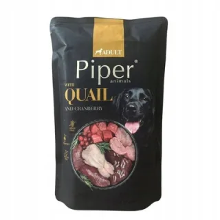 Hrana umeda pentru caini Piper Adult cu prepelita  merisor 500 gr