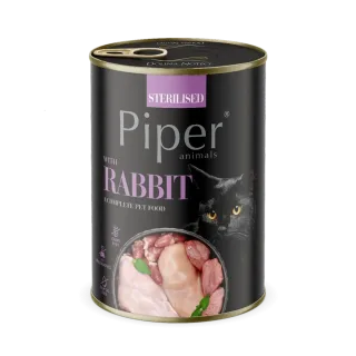Conserva pentru pisici Piper Adult Sterilised cu iepure 400 gr