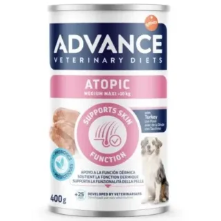Conserva dietetica pentru caini Advance Atopic Medium Maxi cu curcan 400 gr