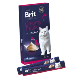 Recompense pentru pisici Brit Premium Creamy Treats Chicken 6 buc x 15 gr