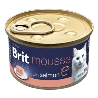 Conserva pentru pisici Brit Premium Mousse cu somon 85 gr
