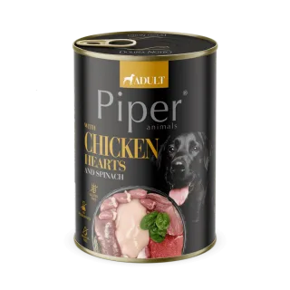 Hrana umeda pentru caini PIPER DOG, pui si spanac, 400g