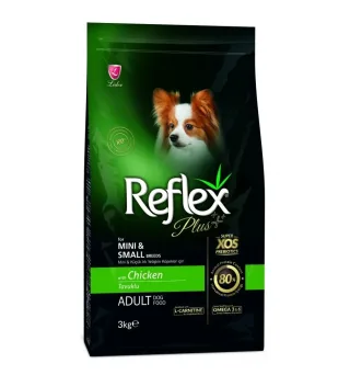 Reflex Plus, hrana uscata pentru caini adulti de talie mica, cu pui, 3 kg
