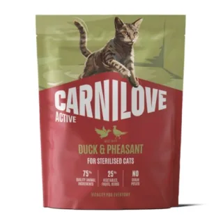 Hrana uscata pisici, Carnilove Active Cat Dry Duck  Pheasat Sterilised Adult All Breeds 400 g