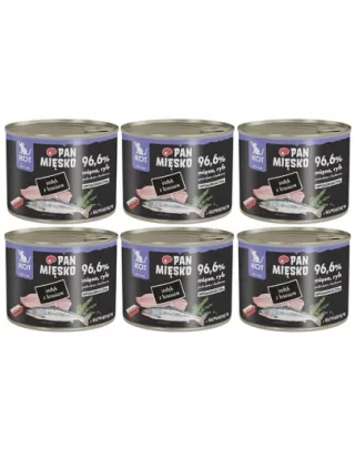Pan Mięsko Hrană umedă pentru pisoi cu curcan și somon 6x200 g