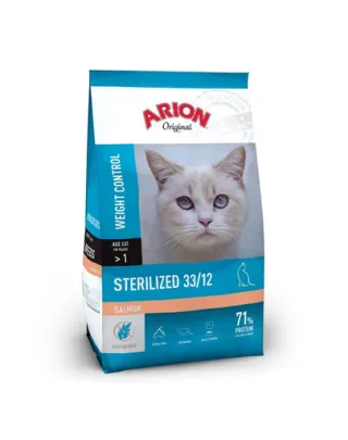 Hrană pisici sterilizate cu somon ARION Original Sterilized 33/12 300 g controlul greutății și susținerea tractului urinar
