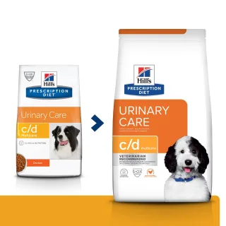 HILL'S Prescription Diet c/d Urinary + Weight Care, Pui, dietă veterinară câini, hrană uscată, afecțiuni urinare și controlul greutății HILL'S Prescription Diet c/d Urinary Care, Pui, dietă veterinară câini, hrană uscată, sistem urinar, 1.5kg