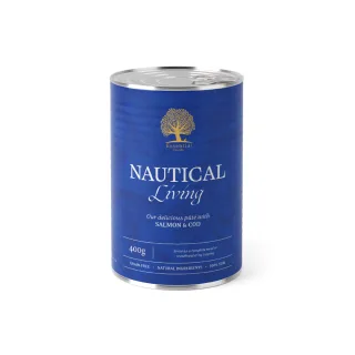 ESSENTIAL Nautical Living, XS-XL, Somon și Cod, conservă hrană umedă fără cereale câini, (pate), 400g
