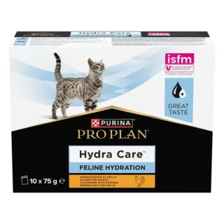 PURINA Pro Plan Hydra Care, Pui, plic hrană umedă pisici, sistem urinar, (topping), 75g x 10buc