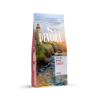 DEVORA Monoprotein, XS-XL, Somon, hrană uscată monoproteică fără cereale câini, 12kg