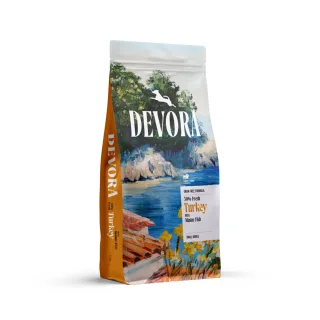 DEVORA Starter & Junior, XS-XL, Curcan și Hering, hrană uscată fără cereale câini junior, 7.5kg