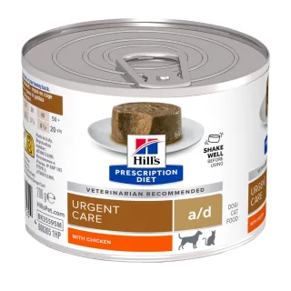 HILL'S Prescription Diet a/d Urgent Care, Pui, dietă veterinară câini și pisici, conservă hrană umedă, convalescență, 200g