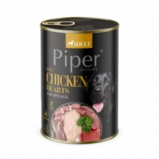 Piper adult, Hrana umeda, Inimi de pui si spanac 400 g