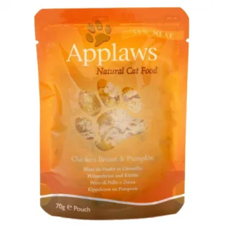 Applaws plic hrana umeda pisici Piept de Pui si Dovleac 70 g