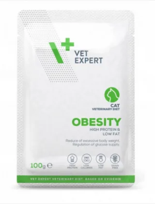 4T Dieta Veterinara pisici Obesity, VetExpert, plic, 100g