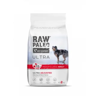 Hrana uscata pentru caini Raw Paleo Ultra Beef Medium  Large Adult 2kg