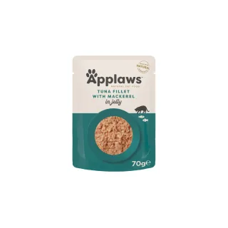 APPLAWS File, Ton și Macrou, plic hrană umedă pisici, (în aspic), 70g