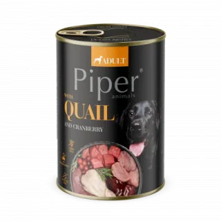 Piper Adult, Hrana Umeda, Carne de Prepelita si merisor, 400 g