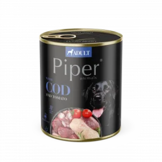 Piper Adult, Hrana Umeda, Carne de Cod si tomate, 800 g