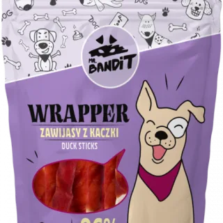 Recompense pentru caini Mr. Bandit WRAPPER, sticks, rata, 80g