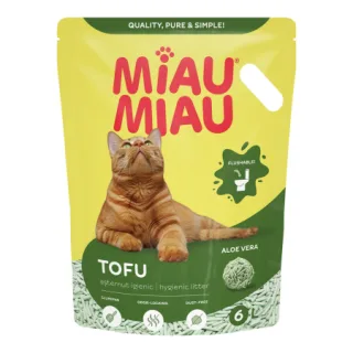 Nisip Pisici Tofu Aloe Vera, Miau Miau 6L