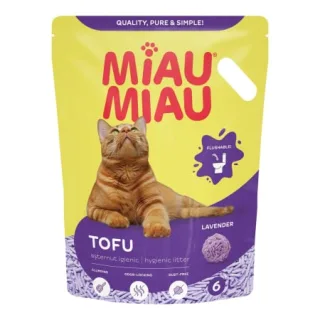 Nisip Pisici Tofu Lavanda, Miau Miau 6L