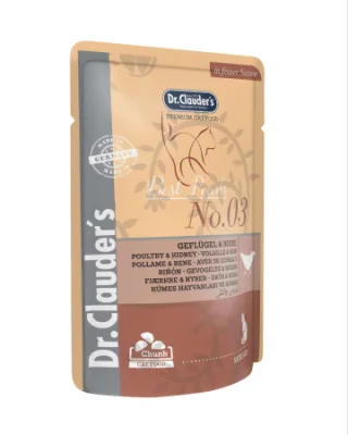 Hrana umeda pisica cu pasare de curte si rinichi Dr Clauder, 100 g