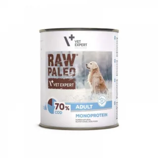 Hrana umeda, RAW PALEO, adult, carne de cod, 800 g