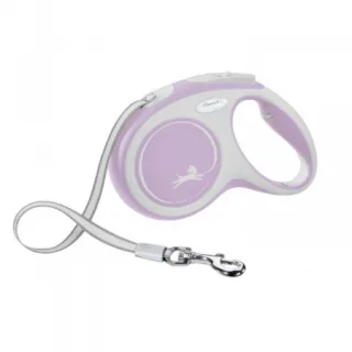 Lesa pentru caini Comfort banda, Flexi, Retractabil, Pana la 25 kg, M, 5 metri, Roz