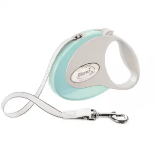 Lesa pentru caini Style banda, Flexi, Retractabil, Pana la 12 kg, S, 3 metri, Verde Menta