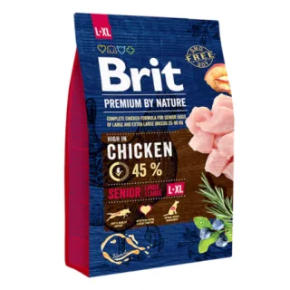 Hrana uscata pentru caini Brit Premium by Nature Senior L plus XL 3 kg