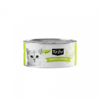 Hrana umeda pentru pisici Kit Cat Pui fara Oase  Toppinguri de Fructe de Mare, 80g