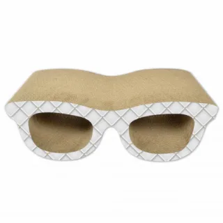 Carton de zgariat pentru pisici, model ochelari, 49.53 24.13 17.01 cm, Multicolor