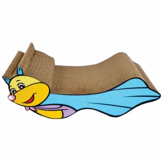 Carton de zgariat pentru pisici, model iepure, 46.35 21.59 18.09 cm, Multicolor