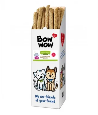 Recompense delicioase pentru caini Bow Wow, Maxi Carnati, 40 bucati