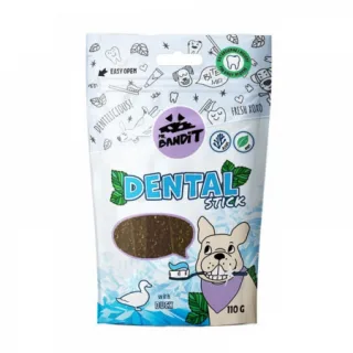 Recompense pentru caini Mr. Bandit DENTAL Stick, rata, 110g