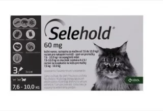 Selehold Cat 60 mg antiparazitar extern si intern pisici talie mare (7.6 - 10 kg), 3 pipete