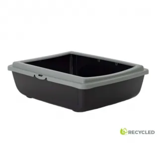 Litiera pentru pisici MPB Juliet ECO cu rama, 48x38x14h cm, Gri