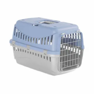 Cusca transport animale MPB GIPSY S, 46x31x32 cm, usa metalica, Albastru