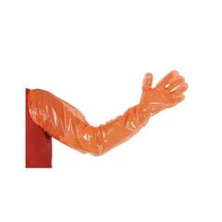 Manusi veterinare cu protectie pentru control gestatie VETTOP KERBL 90 cm, rosii, 100 buc set