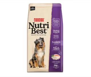 Hrana uscata premium pentru caini Nutribest Adult 7+, Pui si Orez, 3Kg