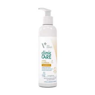 Vet Expert, sampon emolient dermatocosmetic pentru caini si pisci CLINIC CARE HYPO OMEGA,  250ml